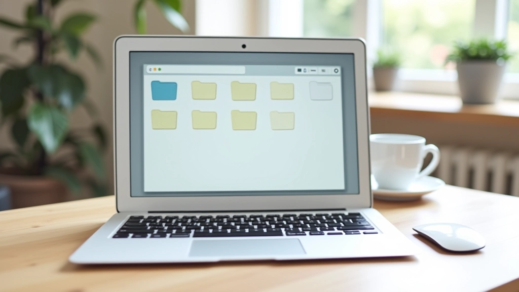 Ordinateur portable montrant une sauvegarde numérique de documents administratifs